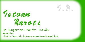 istvan maroti business card