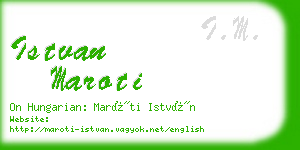 istvan maroti business card